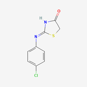 molecular formula C9H7ClN2OS B2382260 (2Z)-2-[(4-chlorophenyl)imino]-1,3-thiazolidin-4-one CAS No. 21262-23-7