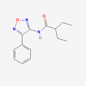 molecular formula C14H17N3O2 B2382282 2-ethyl-N-(4-phenyl-1,2,5-oxadiazol-3-yl)butanamide CAS No. 866248-36-4