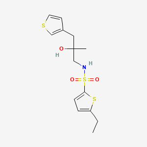 molecular formula C14H19NO3S3 B2382355 S-(5-ethylthiophen-2-yl)-2-hydroxy-2-methyl-3-(thiophen-3-yl)propane-1-sulfonamido CAS No. 2097893-18-8