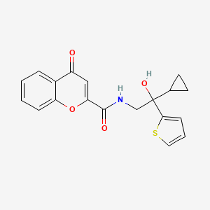 molecular formula C19H17NO4S B2382412 N-(2-cyclopropyl-2-hydroxy-2-(thiophen-2-yl)ethyl)-4-oxo-4H-chromene-2-carboxamide CAS No. 1396715-36-8
