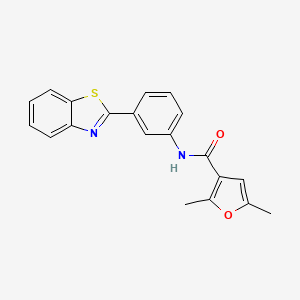 molecular formula C20H16N2O2S B2382429 N-[3-(1,3-benzothiazol-2-yl)phenyl]-2,5-dimethylfuran-3-carboxamide CAS No. 1207045-43-9