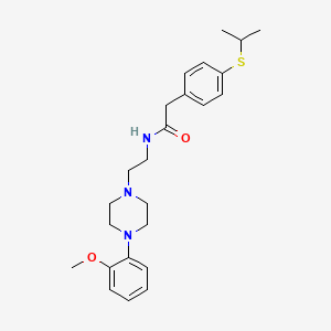 molecular formula C24H33N3O2S B2382663 2-(4-(isopropylthio)phenyl)-N-(2-(4-(2-methoxyphenyl)piperazin-1-yl)ethyl)acetamide CAS No. 1210123-72-0