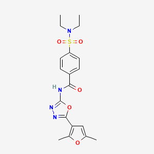 molecular formula C19H22N4O5S B2382666 4-(diethylsulfamoyl)-N-[5-(2,5-dimethylfuran-3-yl)-1,3,4-oxadiazol-2-yl]benzamide CAS No. 1706194-19-5