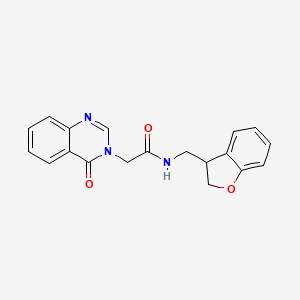 molecular formula C19H17N3O3 B2382669 N-[(2,3-dihydro-1-benzofuran-3-yl)methyl]-2-(4-oxo-3,4-dihydroquinazolin-3-yl)acetamide CAS No. 2097919-51-0