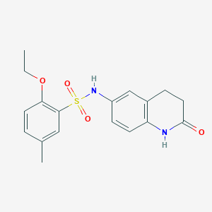 molecular formula C18H20N2O4S B2382695 2-ethoxy-5-methyl-N-(2-oxo-1,2,3,4-tetrahydroquinolin-6-yl)benzenesulfonamide CAS No. 922006-06-2