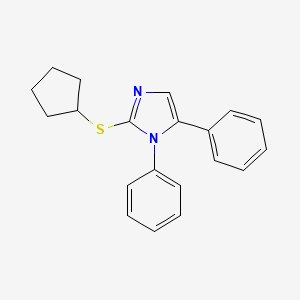 molecular formula C20H20N2S B2382705 2-(cyclopentylthio)-1,5-diphenyl-1H-imidazole CAS No. 1207011-67-3