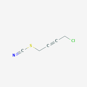 molecular formula C5H4ClNS B2382707 [(4-Chlorobut-2-yn-1-yl)sulfanyl]carbonitrile CAS No. 113079-33-7
