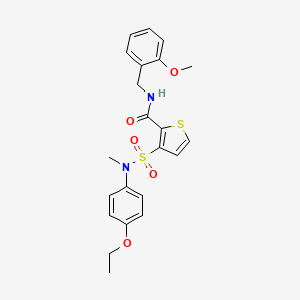 molecular formula C22H24N2O5S2 B2382721 3-[(4-ethoxyphenyl)(methyl)sulfamoyl]-N-(2-methoxybenzyl)thiophene-2-carboxamide CAS No. 1251595-56-8