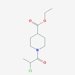 molecular formula C11H18ClNO3 B2382745 Ethyl 1-(2-chloropropanoyl)piperidine-4-carboxylate CAS No. 731012-11-6