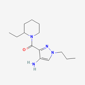 molecular formula C14H24N4O B2382787 (4-Amino-1-propylpyrazol-3-yl)-(2-ethylpiperidin-1-yl)methanone CAS No. 2101195-71-3