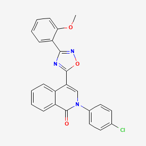 molecular formula C24H16ClN3O3 B2382803 2-(4-chlorophenyl)-4-[3-(2-methoxyphenyl)-1,2,4-oxadiazol-5-yl]-1,2-dihydroisoquinolin-1-one CAS No. 1326832-68-1
