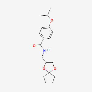 N-(1,4-dioxaspiro[4.4]nonan-2-ylmethyl)-4-isopropoxybenzamide