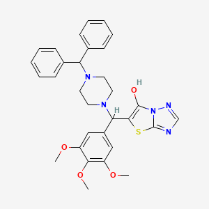 5-((4-Benzhydrylpiperazin-1-yl)(3,4,5-trimethoxyphenyl)methyl)thiazolo[3,2-b][1,2,4]triazol-6-ol
