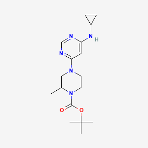 tert-Butyl 4-(6-(cyclopropylamino)pyrimidin-4-yl)-2-methylpiperazine-1-carboxylate