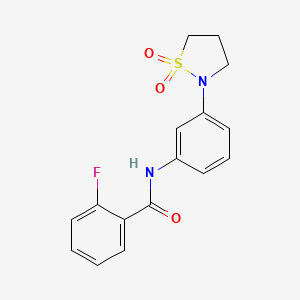 N-(3-(1,1-dioxidoisothiazolidin-2-yl)phenyl)-2-fluorobenzamide