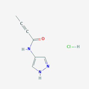 N-(1H-Pyrazol-4-yl)but-2-ynamide;hydrochloride