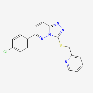 6-(4-Chlorophenyl)-3-((pyridin-2-ylmethyl)thio)-[1,2,4]triazolo[4,3-b]pyridazine