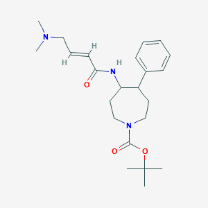 Tert-butyl 4-[[(E)-4-(dimethylamino)but-2-enoyl]amino]-5-phenylazepane-1-carboxylate