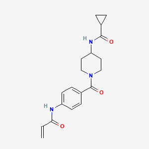 N-[1-[4-(Prop-2-enoylamino)benzoyl]piperidin-4-yl]cyclopropanecarboxamide