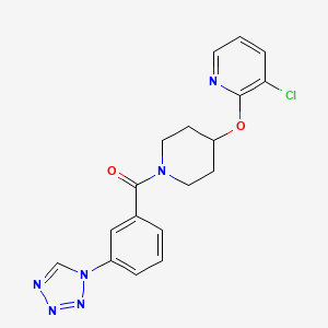 (3-(1H-tetrazol-1-yl)phenyl)(4-((3-chloropyridin-2-yl)oxy)piperidin-1-yl)methanone