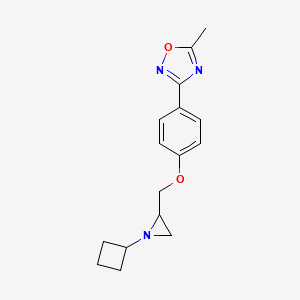 3-[4-[(1-Cyclobutylaziridin-2-yl)methoxy]phenyl]-5-methyl-1,2,4-oxadiazole