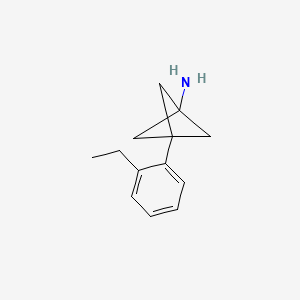molecular formula C13H17N B2382854 3-(2-Ethylphenyl)bicyclo[1.1.1]pentan-1-amine CAS No. 2287281-03-0