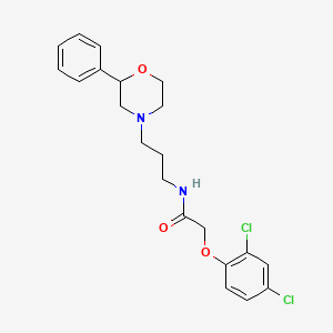 2-(2,4-dichlorophenoxy)-N-(3-(2-phenylmorpholino)propyl)acetamide