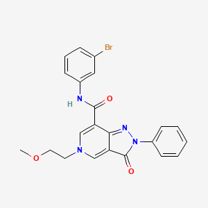 N-(3-bromophenyl)-5-(2-methoxyethyl)-3-oxo-2-phenyl-3,5-dihydro-2H-pyrazolo[4,3-c]pyridine-7-carboxamide