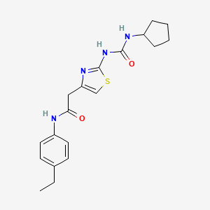 2-(2-(3-cyclopentylureido)thiazol-4-yl)-N-(4-ethylphenyl)acetamide