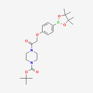 Tert-butyl 4-(2-(4-(4,4,5,5-tetramethyl-1,3,2-dioxaborolan-2-yl)phenoxy)acetyl)piperazine-1-carboxylate