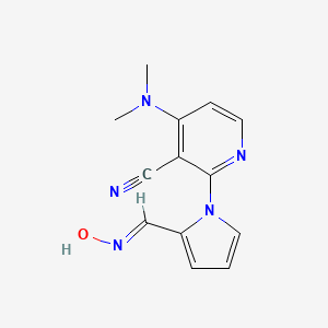 4-(dimethylamino)-2-{2-[(hydroxyimino)methyl]-1H-pyrrol-1-yl}nicotinonitrile