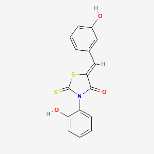 (5Z)-3-(2-hydroxyphenyl)-5-[(3-hydroxyphenyl)methylidene]-2-sulfanylidene-1,3-thiazolidin-4-one