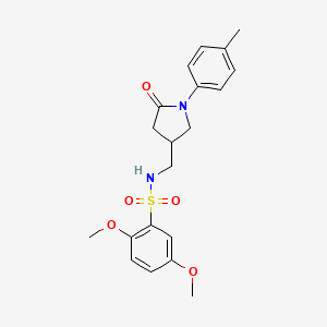 2,5-dimethoxy-N-((5-oxo-1-(p-tolyl)pyrrolidin-3-yl)methyl)benzenesulfonamide