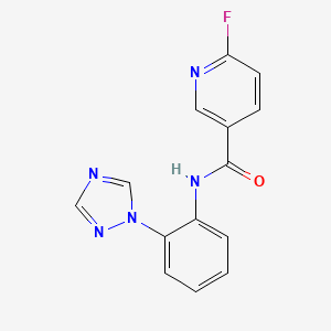 6-fluoro-N-[2-(1H-1,2,4-triazol-1-yl)phenyl]pyridine-3-carboxamide