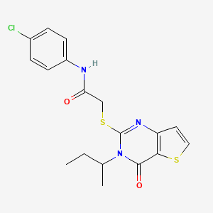 2-{[3-(butan-2-yl)-4-oxo-3,4-dihydrothieno[3,2-d]pyrimidin-2-yl]sulfanyl}-N-(4-chlorophenyl)acetamide