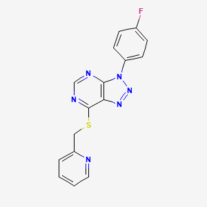 3-(4-fluorophenyl)-7-((pyridin-2-ylmethyl)thio)-3H-[1,2,3]triazolo[4,5-d]pyrimidine