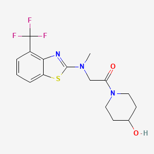 1-(4-Hydroxypiperidin-1-yl)-2-(methyl(4-(trifluoromethyl)benzo[d]thiazol-2-yl)amino)ethanone
