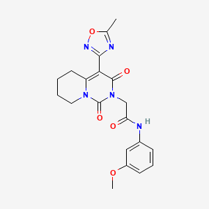 N-(3-methoxyphenyl)-2-[4-(5-methyl-1,2,4-oxadiazol-3-yl)-1,3-dioxo-5,6,7,8-tetrahydro-1H-pyrido[1,2-c]pyrimidin-2(3H)-yl]acetamide