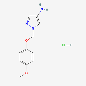 1-[(4-Methoxyphenoxy)methyl]-1H-pyrazol-4-amine hydrochloride