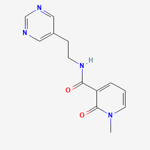 molecular formula C13H14N4O2 B2382894 1-methyl-2-oxo-N-(2-(pyrimidin-5-yl)ethyl)-1,2-dihydropyridine-3-carboxamide CAS No. 2034602-98-5