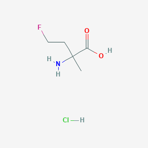 molecular formula C5H11ClFNO2 B2382899 2-Amino-4-fluoro-2-methylbutanoic acid hydrochloride CAS No. 664990-44-7