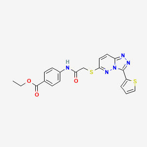 Ethyl 4-(2-((3-(thiophen-2-yl)-[1,2,4]triazolo[4,3-b]pyridazin-6-yl)thio)acetamido)benzoate