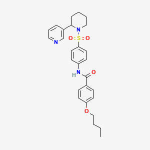 4-butoxy-N-[4-(2-pyridin-3-ylpiperidin-1-yl)sulfonylphenyl]benzamide
