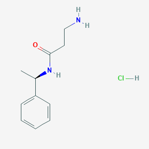 molecular formula C11H17ClN2O B2382916 (R)-3-Amino-N-(1-phenylethyl)propanamide hydrochloride CAS No. 2227842-29-5