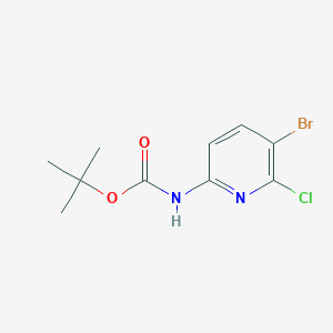 molecular formula C10H12BrClN2O2 B2382926 Tert-butyl N-(5-bromo-6-chloropyridin-2-YL)carbamate CAS No. 1845713-77-0