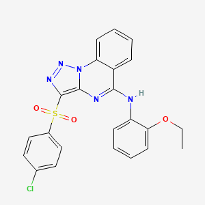 3-[(4-chlorophenyl)sulfonyl]-N-(2-ethoxyphenyl)[1,2,3]triazolo[1,5-a]quinazolin-5-amine