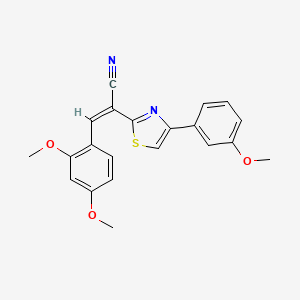 (Z)-3-(2,4-dimethoxyphenyl)-2-(4-(3-methoxyphenyl)thiazol-2-yl)acrylonitrile