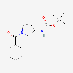 molecular formula C16H28N2O3 B2382932 (S)-tert-Butyl 1-(cyclohexanecarbonyl)pyrrolidin-3-ylcarbamate CAS No. 1286208-48-7