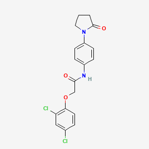 molecular formula C18H16Cl2N2O3 B2382946 2-(2,4-dichlorophenoxy)-N-[4-(2-oxopyrrolidin-1-yl)phenyl]acetamide CAS No. 941956-79-2