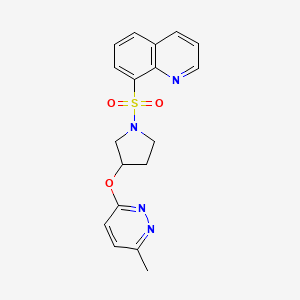 8-((3-((6-Methylpyridazin-3-yl)oxy)pyrrolidin-1-yl)sulfonyl)quinoline